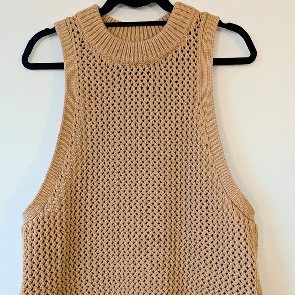 Tibi tan loose knitted tank top - Picture 1 of 4